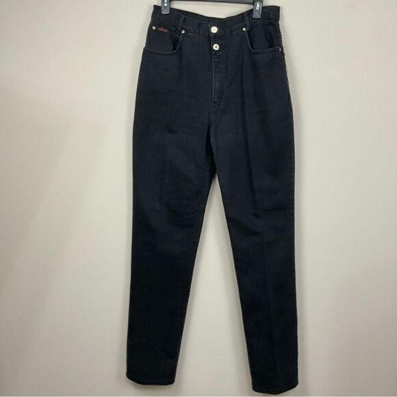 Vintage Lawman Black Jeans Sz 13/14 Western High Rise Relaxed Fit Cowgirl - Picture 1 of 10